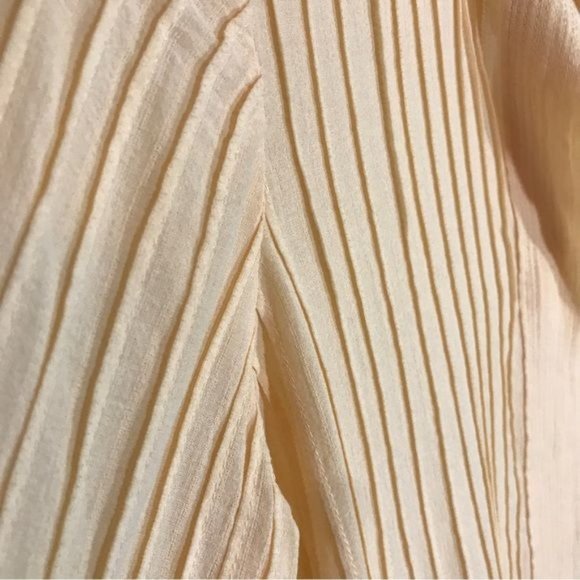 Marc Jacobs Pintuck Pleated Peplum Blouse Sz 4 Butternut Yellow NWT - Picture 11 of 11